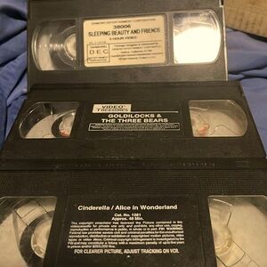 🌼or🔴VCR CHILDREN TAPES 3 *Sleeping Beauty&Friends,GOLDILOCKS & THE THREE BEARS++